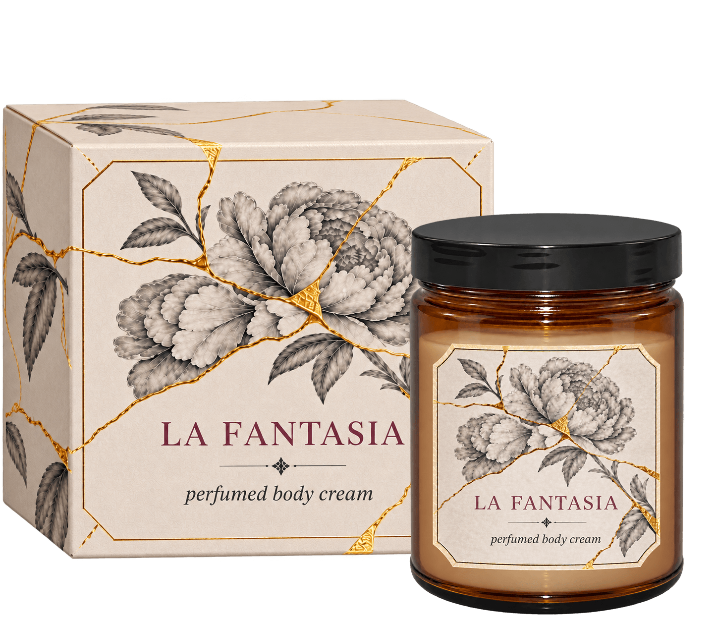 LA FANTASIA — Body cream and packaging